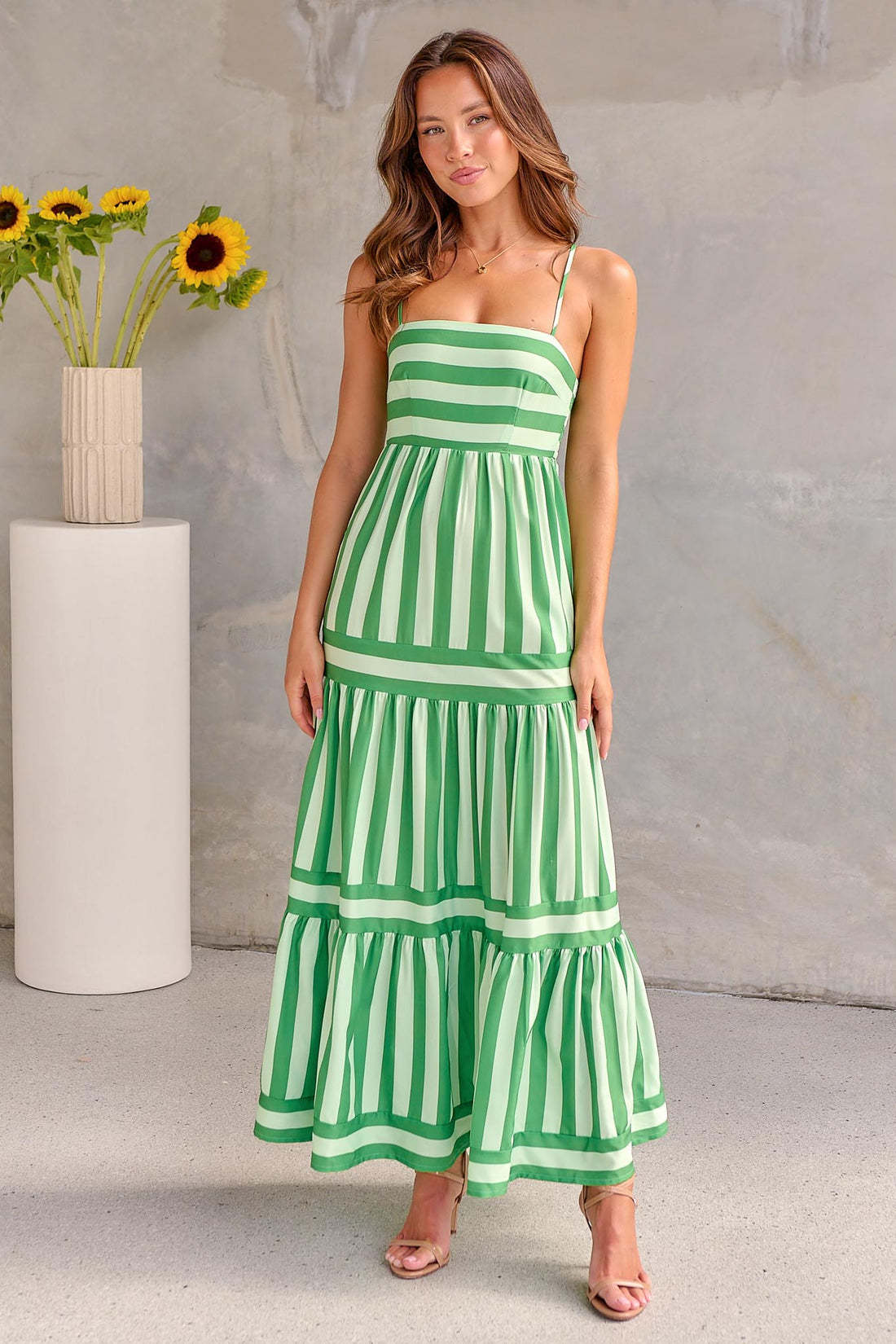 Ultra chic striped long dress