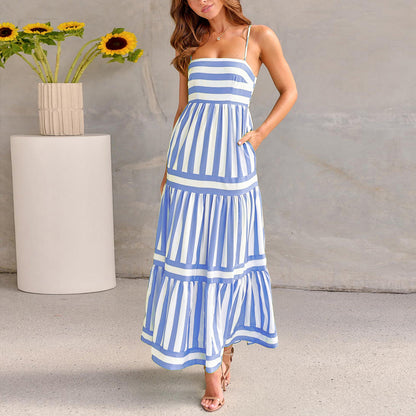 Ultra chic striped long dress
