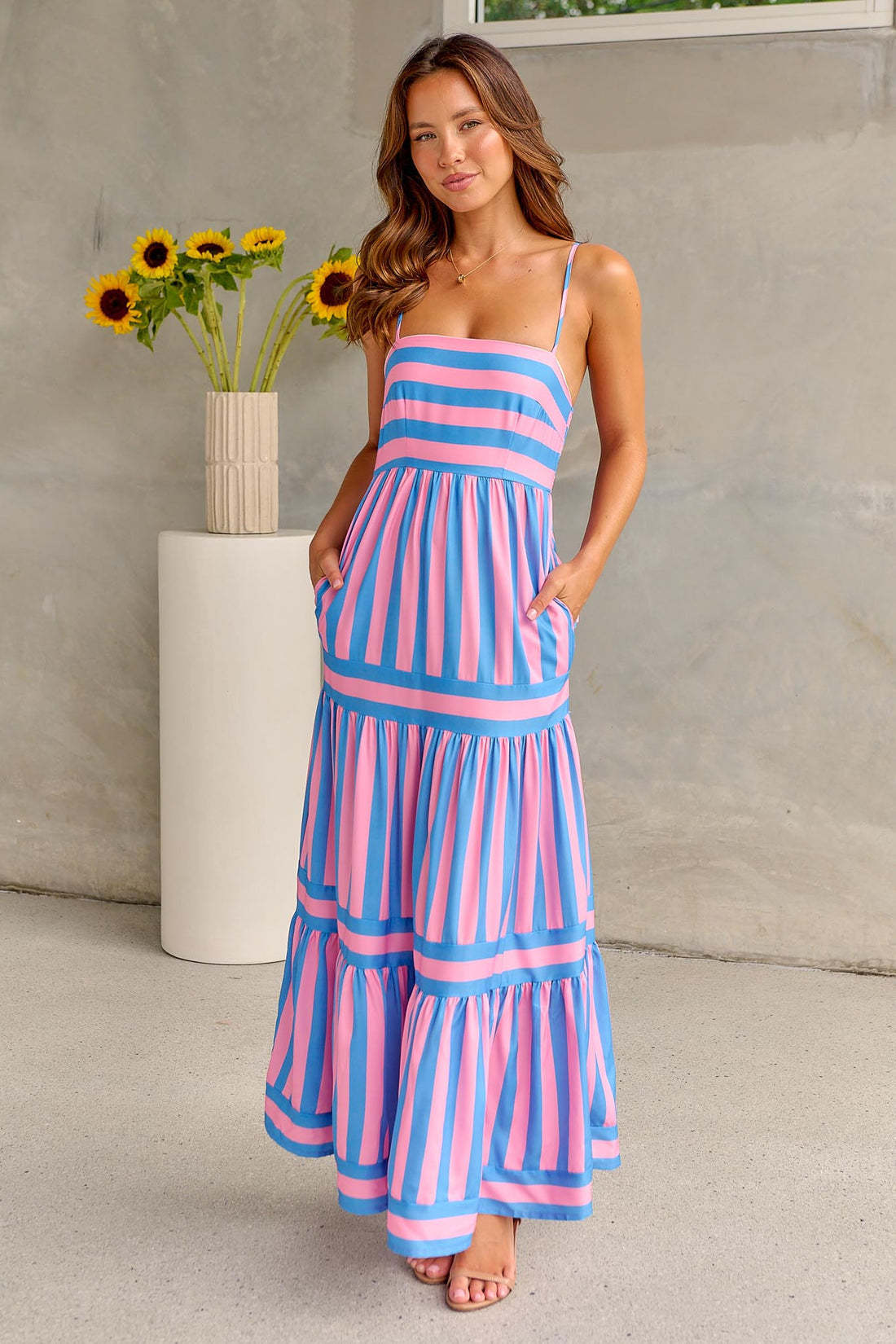 Ultra chic striped long dress
