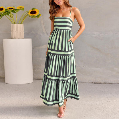 Ultra chic striped long dress