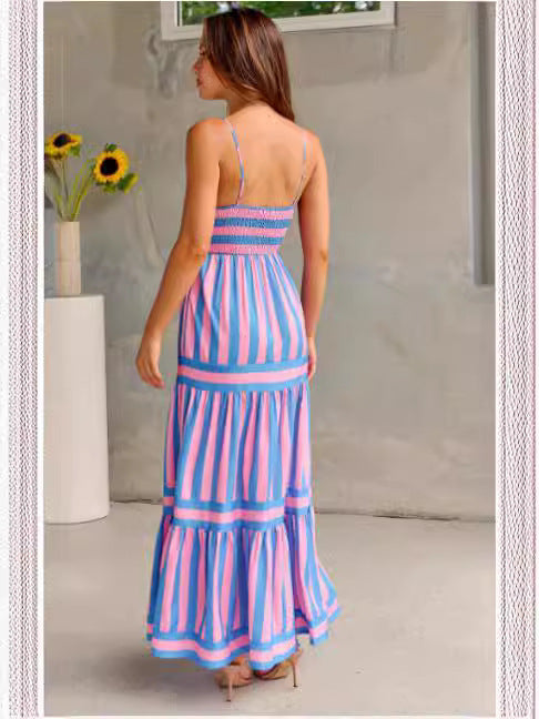 Ultra chic striped long dress
