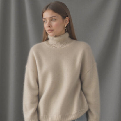 Oversized Cashmere Turtleneck Sweater 