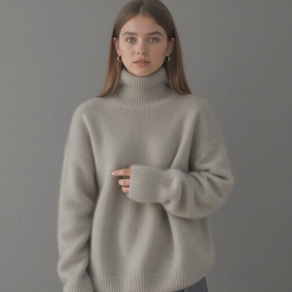 Oversized Cashmere Turtleneck Sweater 