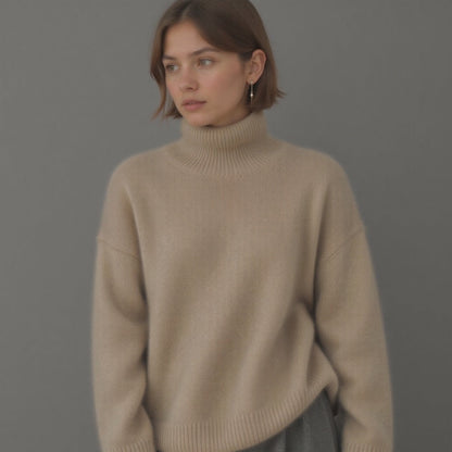 Oversized Cashmere Turtleneck Sweater 