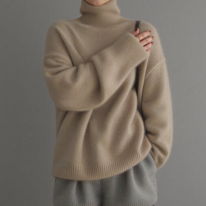 Oversized Cashmere Turtleneck Sweater 