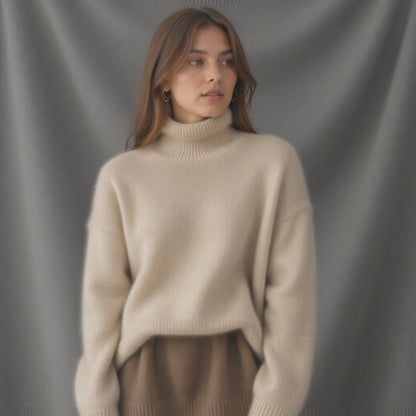 Oversized Cashmere Turtleneck Sweater 