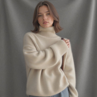 Oversized Cashmere Turtleneck Sweater 