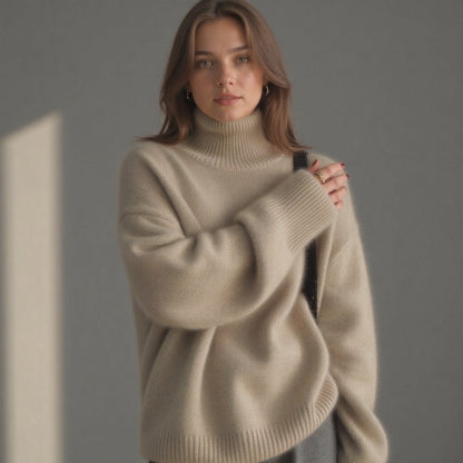 Oversized Cashmere Turtleneck Sweater 