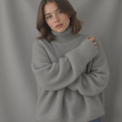 Oversized Cashmere Turtleneck Sweater 