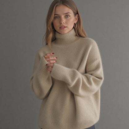 Oversized Cashmere Turtleneck Sweater 